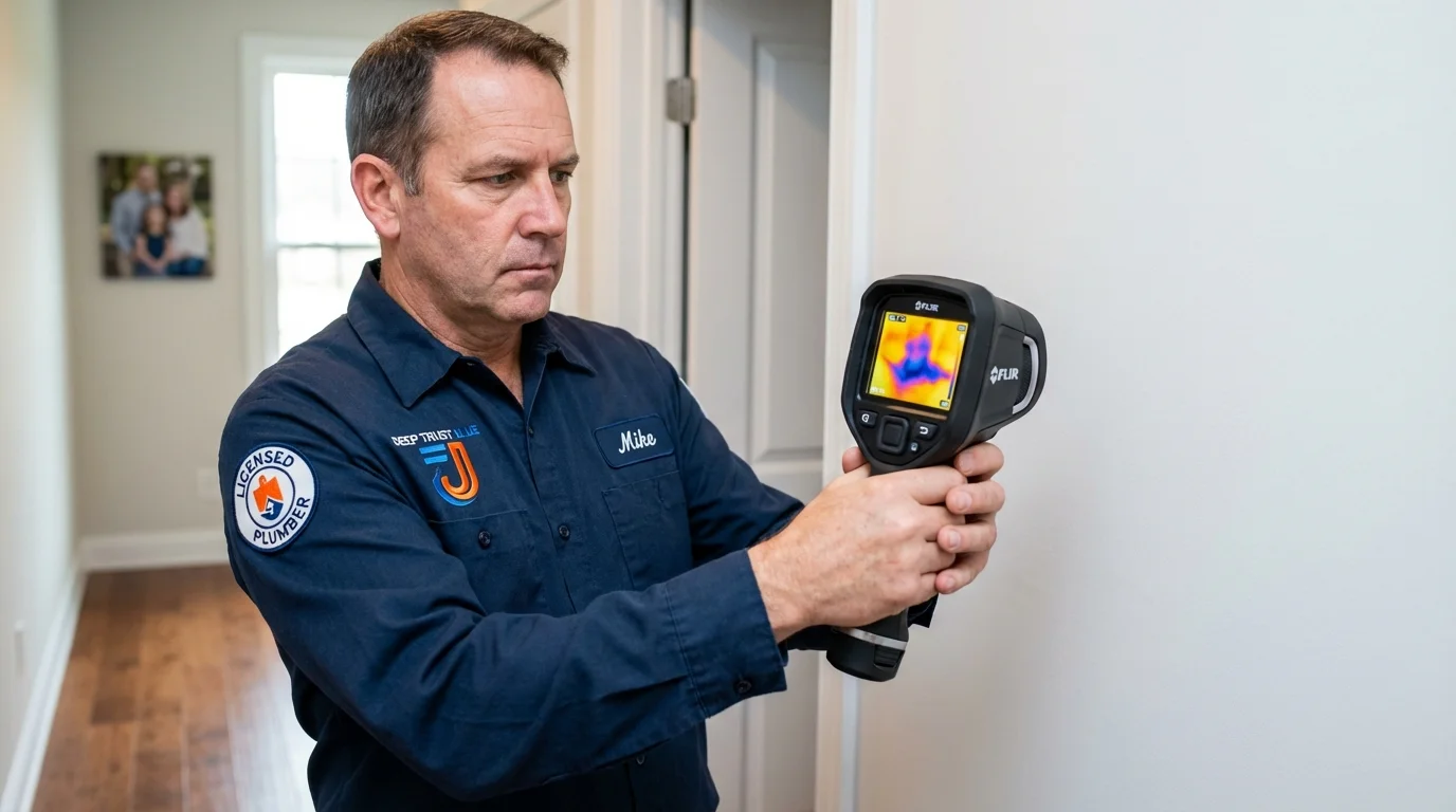 Thermal imaging leak detection by Johns Plumbing LLC in Belhaven